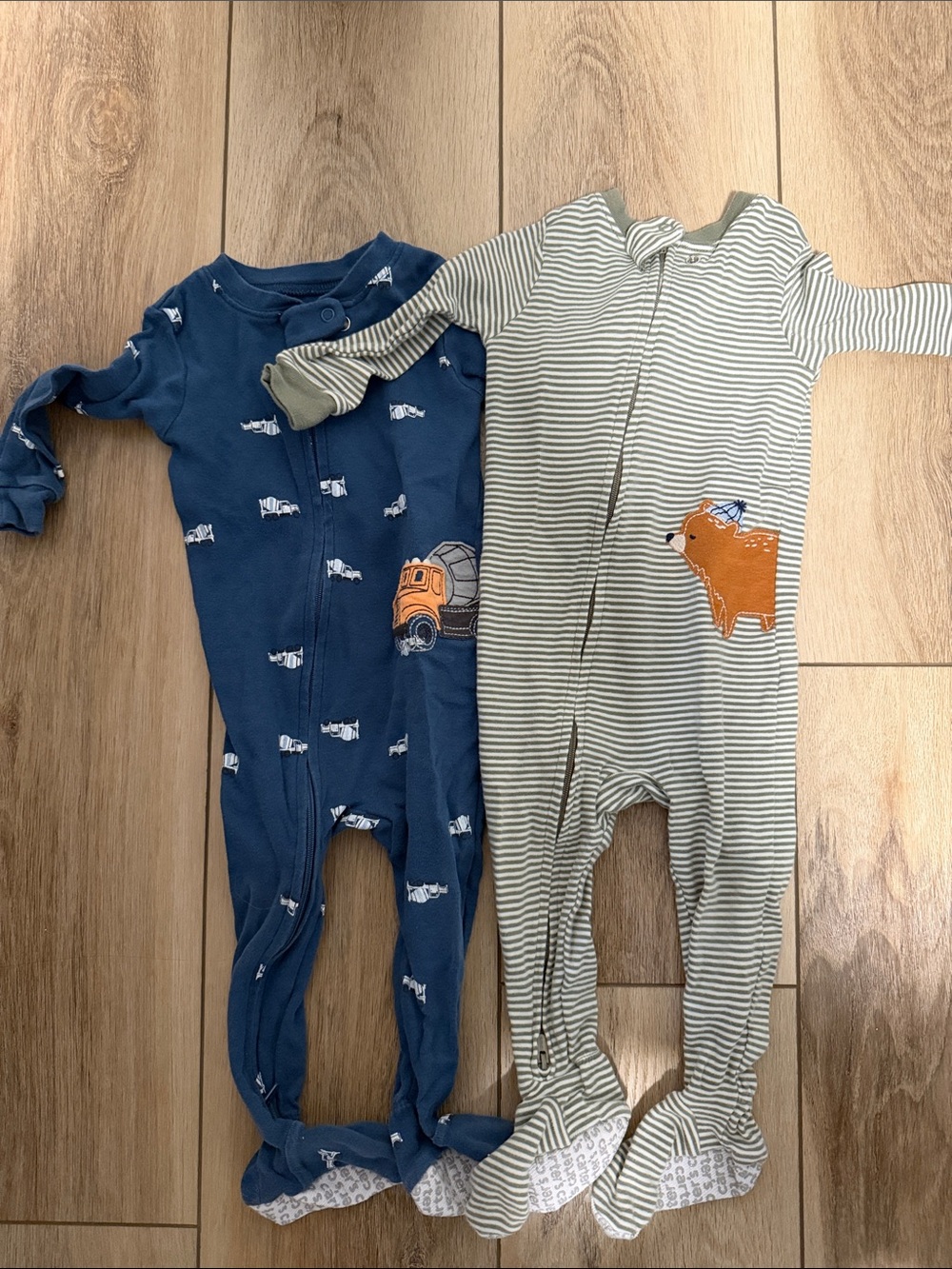 Carter’s 100% Cotton Long-Sleeve 2-Way Zip 1-Piece Pajamas